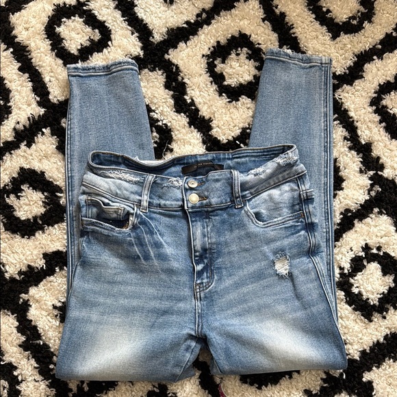 Flying Monkey Blue Skinny Jeans with Vintage Fade - Picture 1 of 4